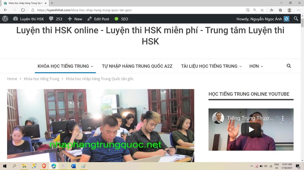 Khóa học thi thử HSK online miễn phí Bài 10