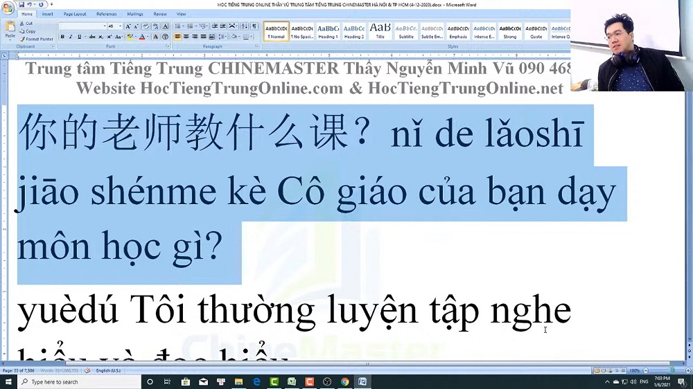 Lớp thi thử HSK online uy tín Đọc hiểu tiếng Trung Bài 7