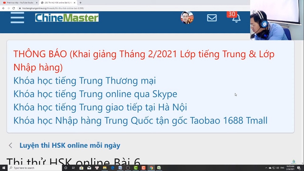 Thi thử HSK online ở đâu tốt nhất phần 3